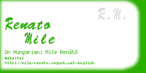 renato mile business card