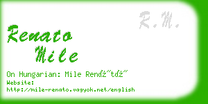 renato mile business card